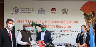 ULV Sprayers and GPS devices handed over for effective surveillance and timely control operations of the desert locust
