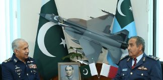 COMMANDER QATAR EMIRI AIR FORCE VISITS AIR HEADQUARTERS ISLAMABAD