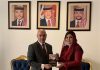 Dr Afshan Malik Calls Upon H.E Ibrahim Almadani, Ambassador of Jordon
