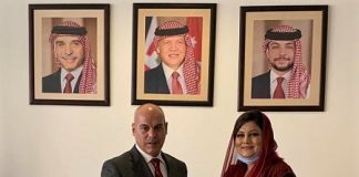 Dr Afshan Malik Calls Upon H.E Ibrahim Almadani, Ambassador of Jordon