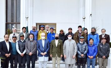 K-2 Surmounting Nepali Team Calls on President Pakistan