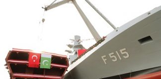 Turkish President and Pakistan Ambassador jointly performed the “Welding Ceremony” of 3rd MILGEM Corvette for Pakistan Navy