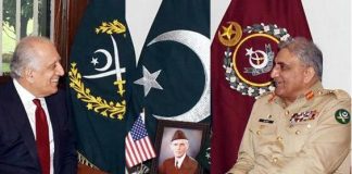 Ambassador Zalmay & General Miller Discuss Accelerating towards Afghan Peace with Gen Bajwa