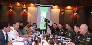 Pak_Russia discuss military training, joint exercises, intelligence sharing , defence industrial cooperation.