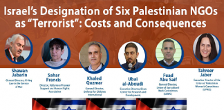 Foreign Affairs and Expatriates of Palestine// The Israeli government will be held fully and directly responsible for any damage caused to the six targeted Palestinian institutions