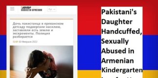 Pakistani Daughter Handcuffed Sexually Abused in Armenian Kindergarten in Hate Crime