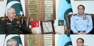 Turkish Chief of General Staff & Air Officer Commanding 22 Group, Royal Air Force Call on Air Chief Marshal Pakistan