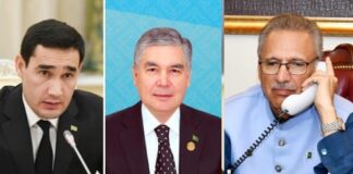 President Pakistan Calls President and President Elect of Turkmenistan – Congratulates, Discusses Bilateral Affairs