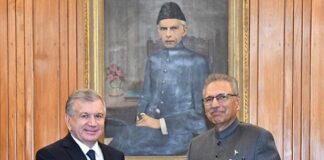 Uzbek-Pak Presidents Reiterate Commitment to Continue Pursuing Common Goals of Economic Development