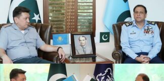Kazakh Chief of General Staff Calls on Air & Naval Chiefs of Pakistan