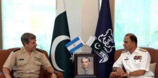 CHIEF OF THE JOINT STAFF OF ARGENTINA ARMED FORCES VISITS NAVAL HEADQUARTERS
