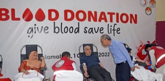 Indonesian Embassy organized a Blood Donation camp in collaboration with PRCS