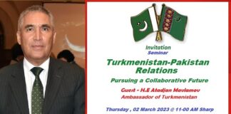 Pakistan Stretegic Partner in Implementation of TAPI Project : H.E Atadjan Movlamov