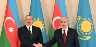 Presidents of Kazakhstan & Azerbaijan Make Joint Press Statements