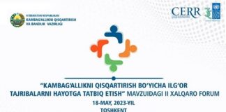 2nd International Forum on Poverty Reduction to be held in Tashkent