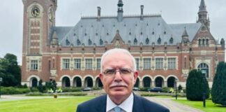 Palestine’s delegation, headed by Dr. Riad Malki, meets Registrar of Int’l Court of Justice, Mr. Philippe Gautier