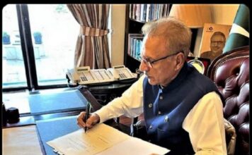 PRESIDENT GETS STRENGTH BY REMOVING HIS SECRETARY ON BILLS ISSUE – SENIOR PPP PARLIAMENTARIAN SUPPORTS DR ALVI