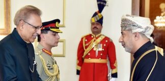 Ambassador of Sultanate of Oman H.E Fahad Sulaiman Presents Credentials to President Pakistan