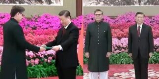 Ambassador Khalil Hashmi presents his credentials to President Xi Jinping