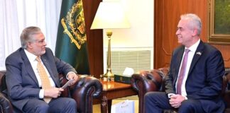 Foreign Minister Pakistan Reiterates Unwavering Support for Palestine in Meeting with Ambassador