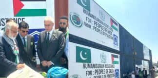 Pakistan Sends Another Relief Consignment for People of Gaza