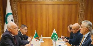 Foreign Minister Ishaq Dar met his Algerian counterpart Ahmad Attaf in Jeddah, expresses to promote Pakistan-Algeria economic, business ties.