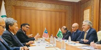 Pakistan Malaysia Foreign Ministers Meet at Sidelines of OIC Extraordinary Meeting
