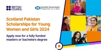 Applications open for the Scotland Pakistan Scholarships for Young Women and Girls 2024-25.