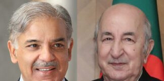Prime Minister Pakistan Felicitates President of Algeria on Re-election
