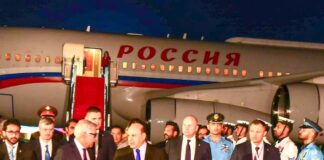 Russian PM Mikhail Mishustin arrives to attend 23rd SCO Summit