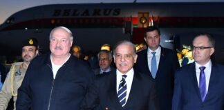 Prime Minister Pakistan Welcomes President of Belarus on Arrival in Islamabad