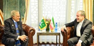 Pakistan Iran Foreign Ministers Meet at Sidelines of ECO conference