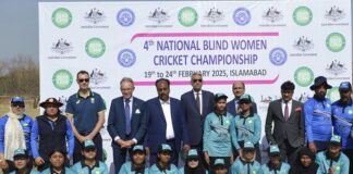 AUSTRALIA BOLSTERS BLIND WOMEN’S CRICKET IN PAKISTAN