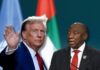 Trump accuses South Africa of ‘confiscating’ land, cuts funding