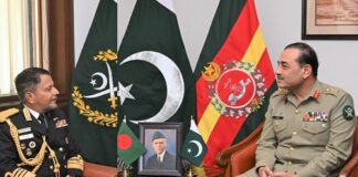 Bangla Naval Chief in Pakistan – Meets COAS & Chairman Joint Chiefs of Staff at General Headquarters Rawalpindi