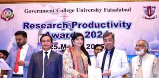 Dr. Shahida Naz Honored with Research Productivity Award for Outstanding Publications