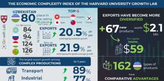 Harvard Growth Lab: Uzbekistan climbs 25 positions in the Economic Complexity Index over 5 years