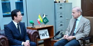 Prime Minister Muhammad Shehbaz Sharif visits the embassy of Myanmar