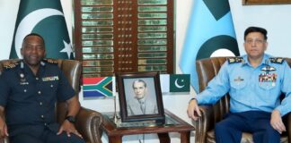 Air Chief South Africa Visits Pakistan – Calls on Air Chief Zaheer and Chairman Joint Chiefs