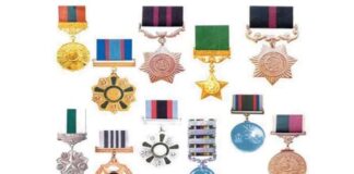 8 Sitara-i-Jurat, 5 Tamgha-i-Jurat, 24 Sitara-i-Basalat, 45 Tamgha-i-Basalat, 146 Imtiazi Asnad, 259 COAS Commendation Cards and 1 Tamgha-i-Imtiaz (Military)