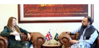 وفاقی وزیر اوورسیز پاکستانیز سے برطانوی ہائی کمشنر کی ملاقات، روزگار کے مواقع کی فراہمی پر تبادلہ خیال