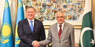 Pakistan Kazakhstan DPMs along with Ministers Discuss Full Spectrum of Cooperation in Precursor of the Visit of President Tokayev