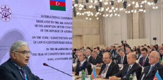 وفا قی محتسب کا آذربائیجان میں آئین اور قانون کی حکمرانی کے مو ضو ع پر بین الاقوامی کانفرنس سےخطاب
