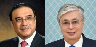 President Pakistan conveys sincere wishes to President Kazakhstan for continued prosperity and stability on Indepence Day