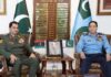 Saddam Haftar Calls on Air Chief Marshal Pakistan in Islamabad