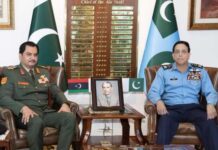 Saddam Haftar Calls on Air Chief Marshal Pakistan in Islamabad