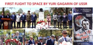 65th Anniversary of the First Human Spaceflight when Yuri Gagarin of USSR took Vostok 1 into Outer Space