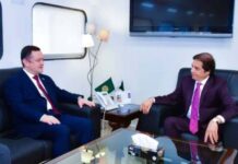 Pakistani Railway Minister to Visit Uzbekistan ! Discusses with Ambassador Advancing the Work on Trans Afghan Train Project