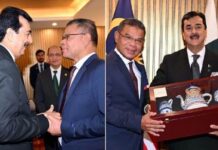 Chairman Senate of Pakistan and Interior Minister Discuss Enhancing Cooperation in Trade, Investments, Education, Defense