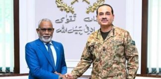 Speaker of Maldives Majlis Meets Chief of Defence Forces of Pakistan
